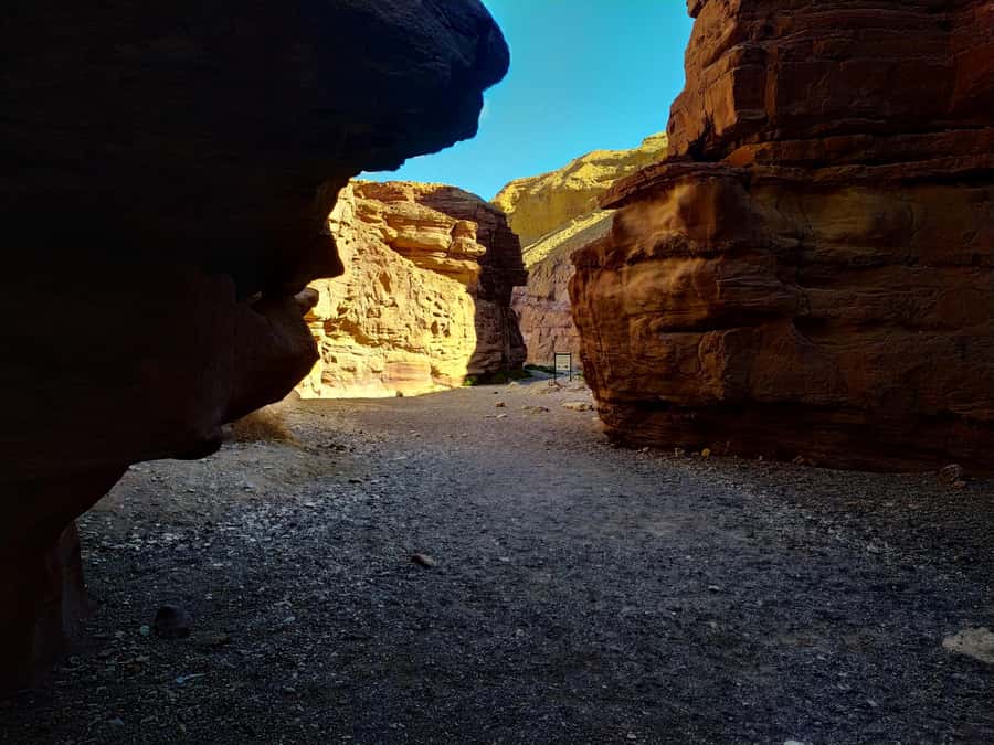 From Eilat: Red Canyon Guided Tour - Walking into the pink gorges