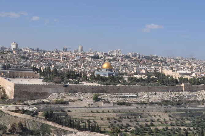 Full-Day Holy City of Jerusalem and Bethlehem Private Guided Tour - The Mount of Olives gives you Jerusalem at a glance