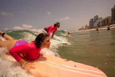 Professional Surfing Lessons at Beach Club TLV